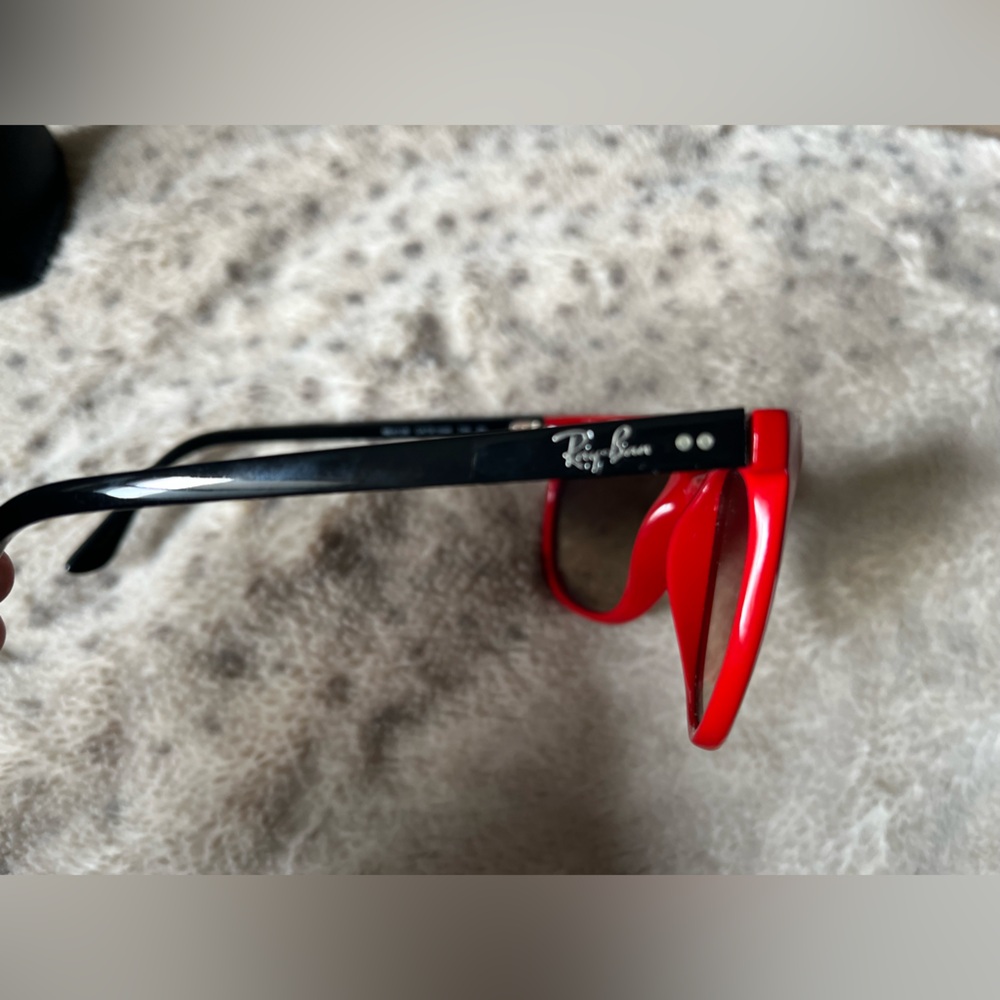 Ray-Ban Women's Red Cat Eye Sunglasses with Gradient Lenses - Picture 3 of 5